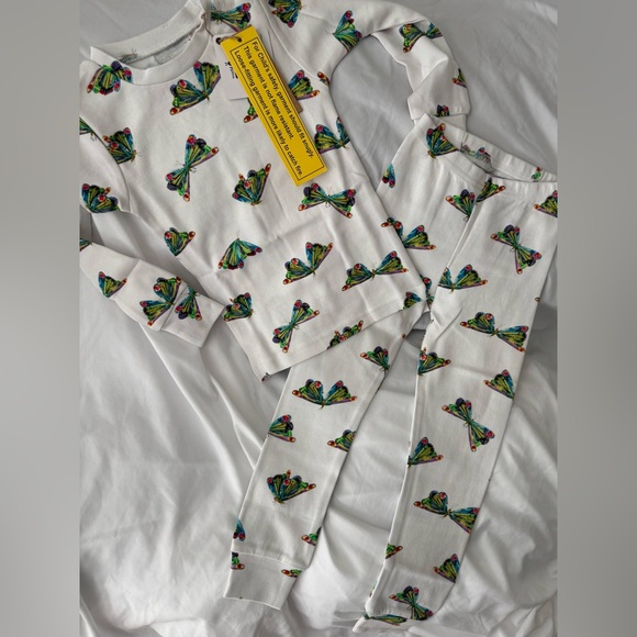 L'ovedbaby Special Edition Butterfly - Kids' Organic PJ Set, Size: 3T - Picture 1 of 6